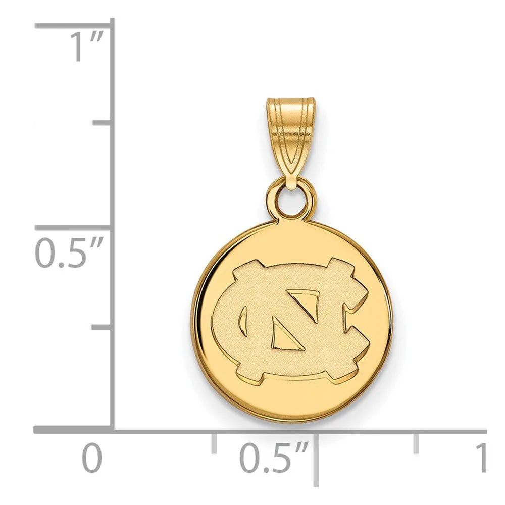 10k Gold University of North Carolina N-C Small Disc Pendant