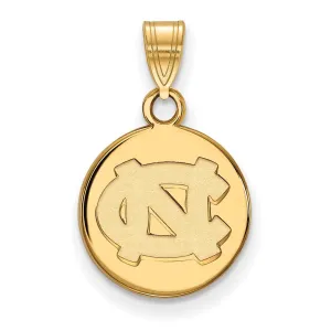 10k Gold University of North Carolina N-C Small Disc Pendant