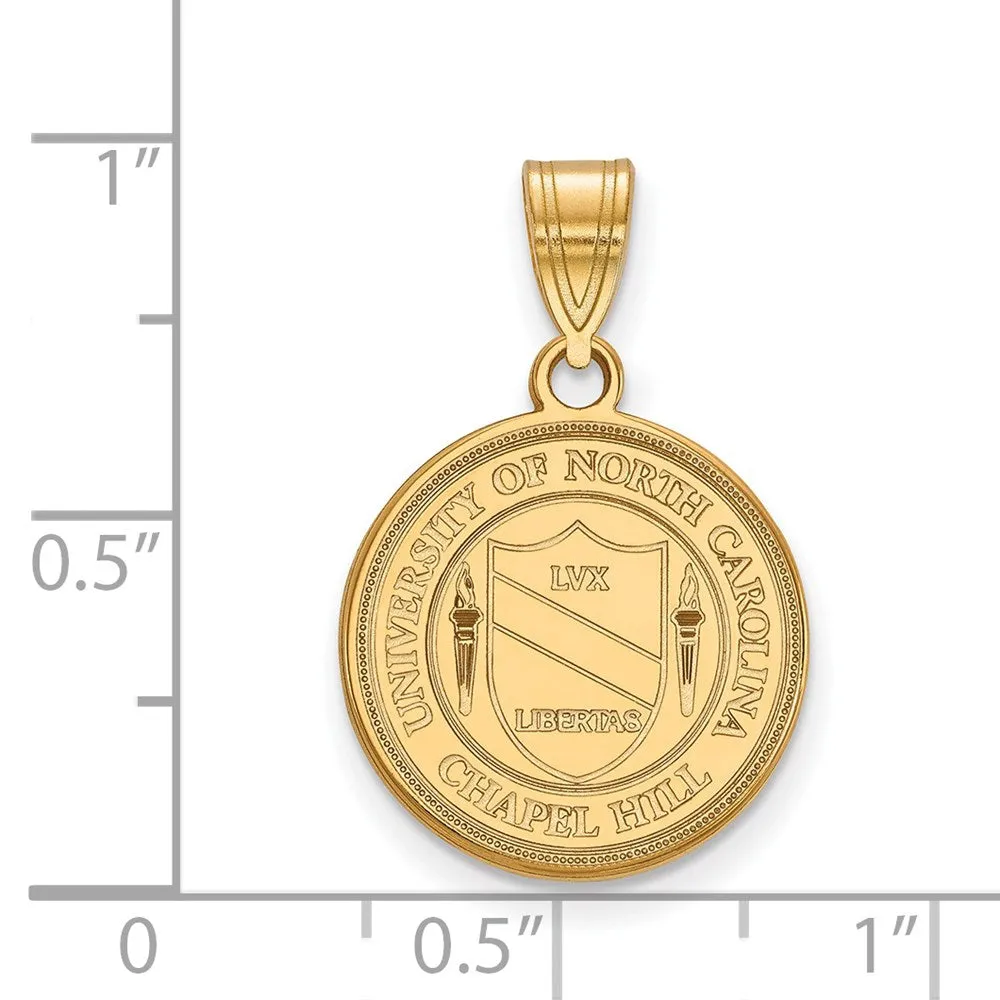 10K Yellow Gold University of North Carolina Medium Crest Pendant