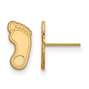 14k Gold University of North Carolina Tar Heel Small Post Earrings