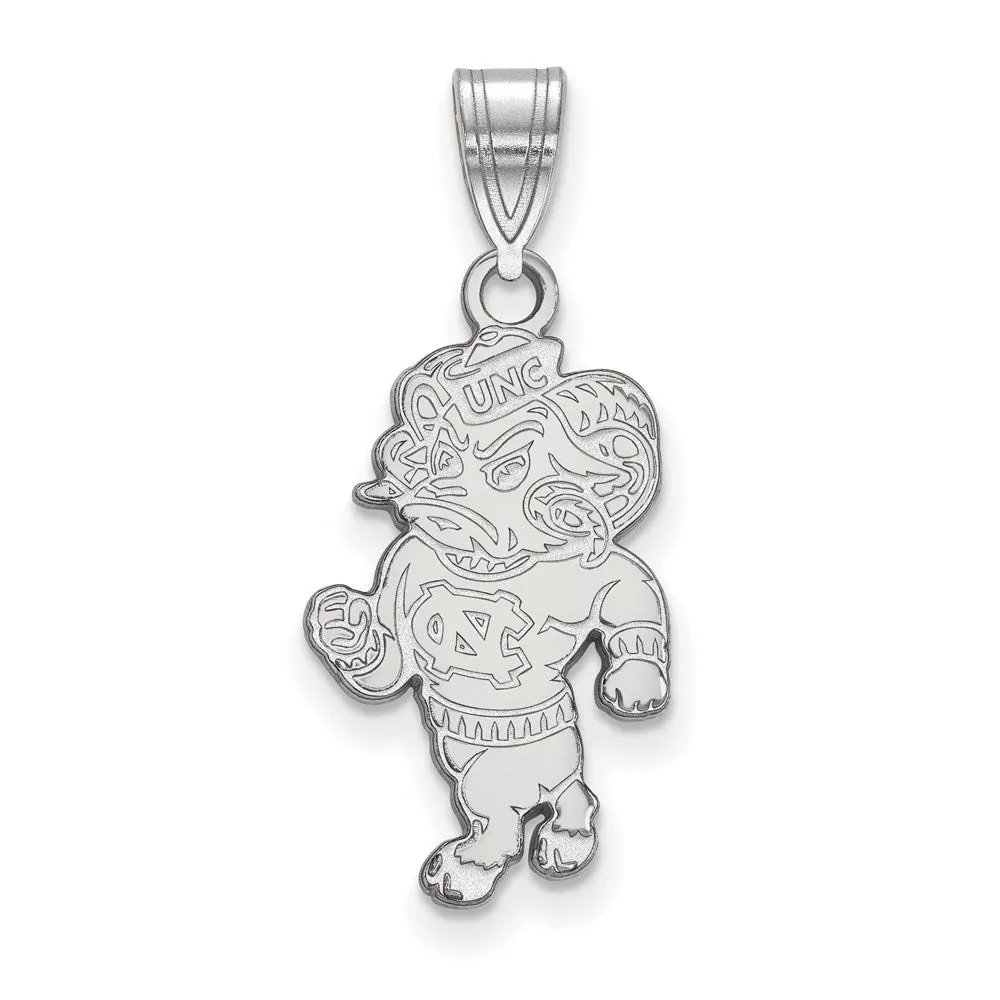 14K White Gold University of North Carolina Large Pendant