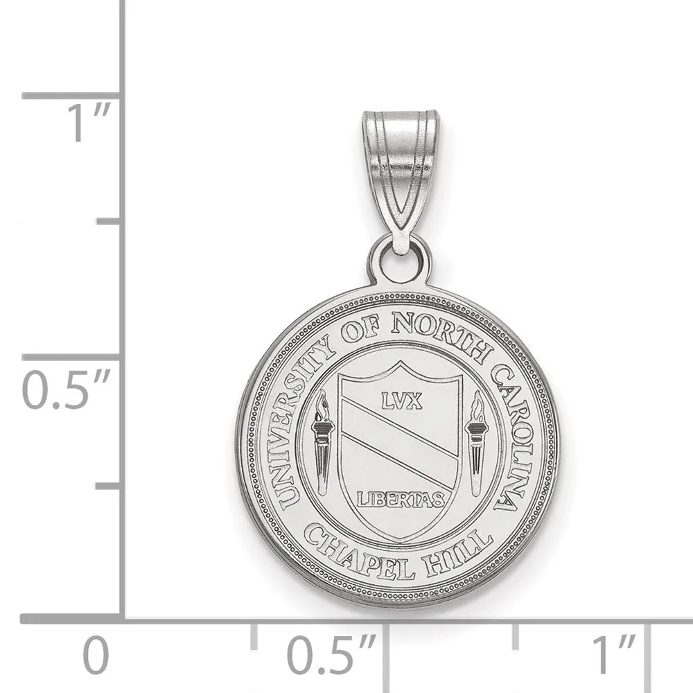 14K White Gold University of North Carolina Medium Crest Pendant