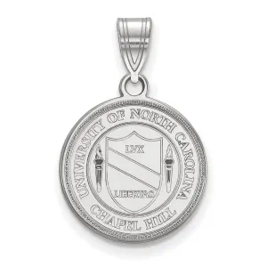 14K White Gold University of North Carolina Medium Crest Pendant