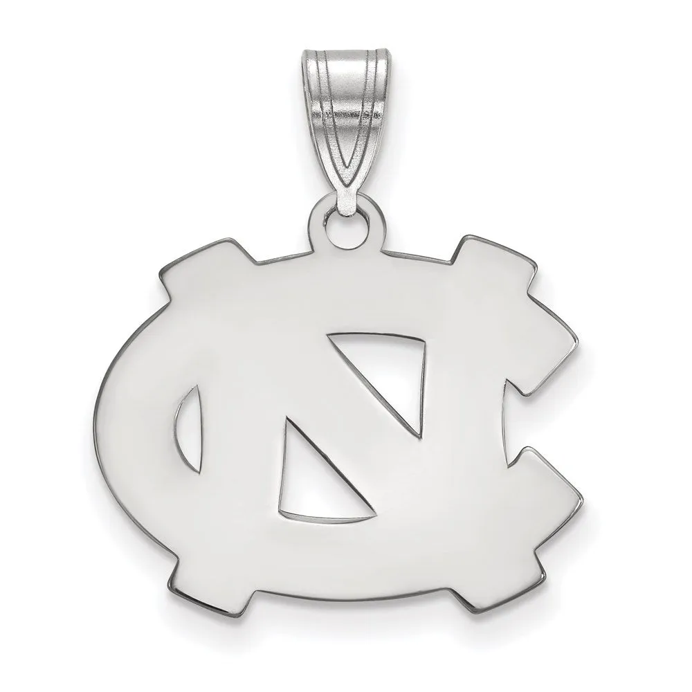 14K White Gold University of North Carolina Medium Pendant