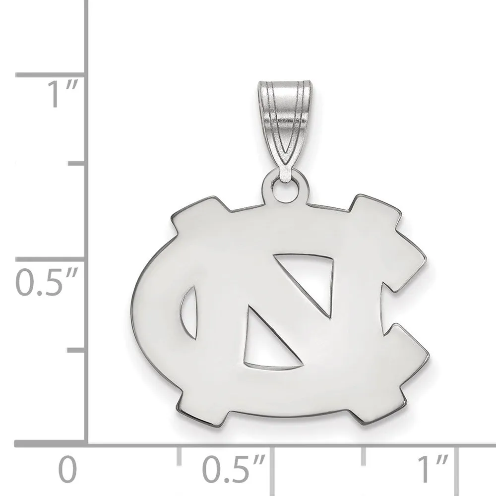 14K White Gold University of North Carolina Medium Pendant