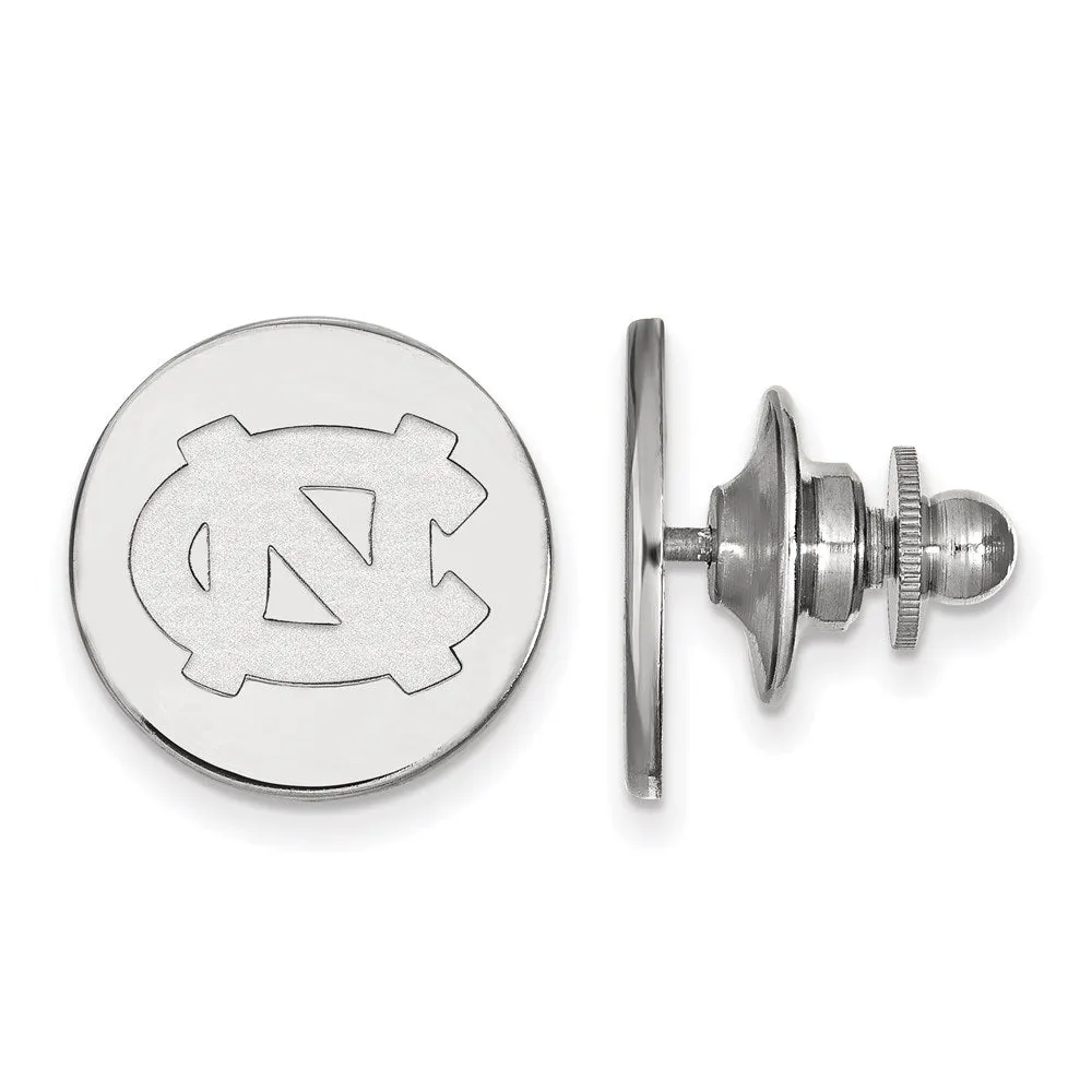 14k White Gold University of North Carolina N-C Lapel Pin