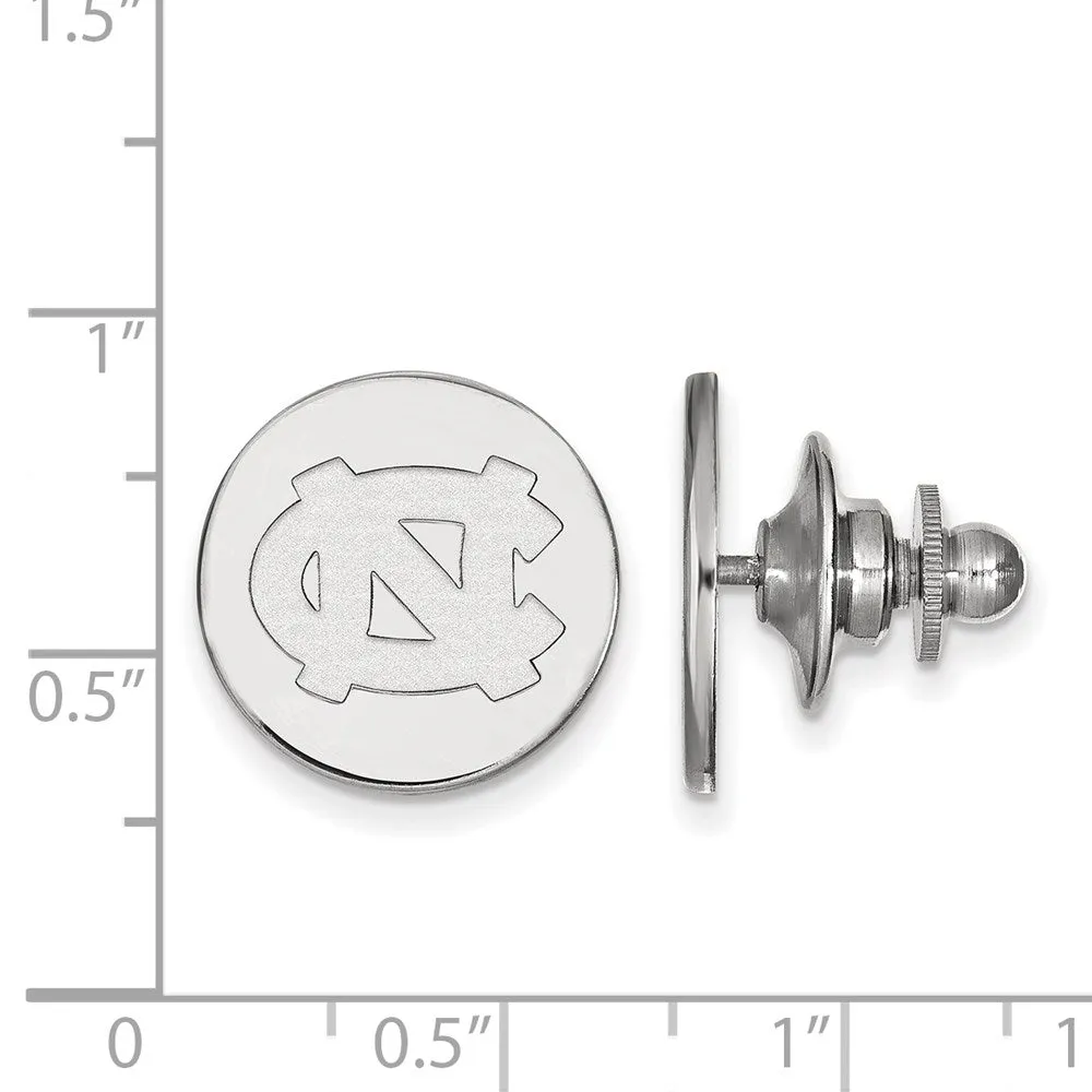 14k White Gold University of North Carolina N-C Lapel Pin