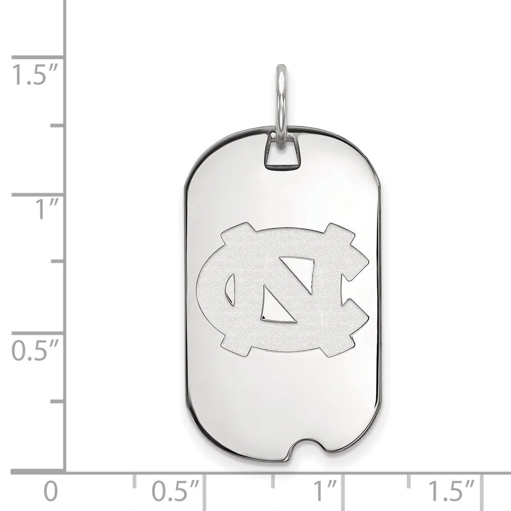 14K White Gold University of North Carolina Small Dog Tag
