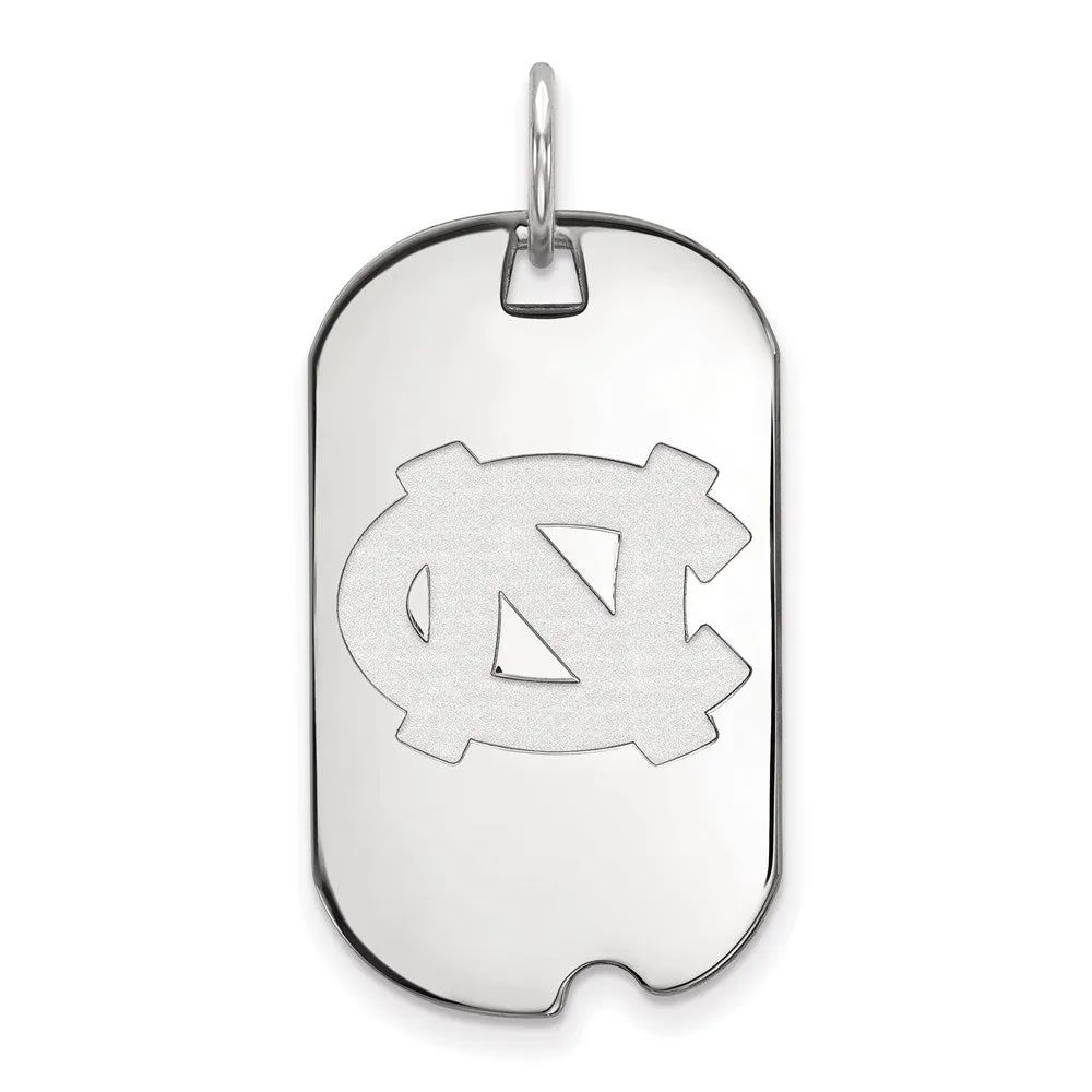14K White Gold University of North Carolina Small Dog Tag