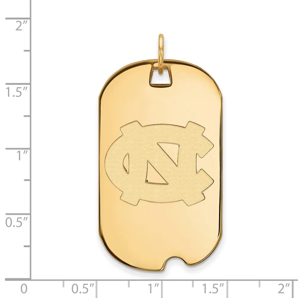 14K Yellow Gold University of North Carolina Large Dog Tag