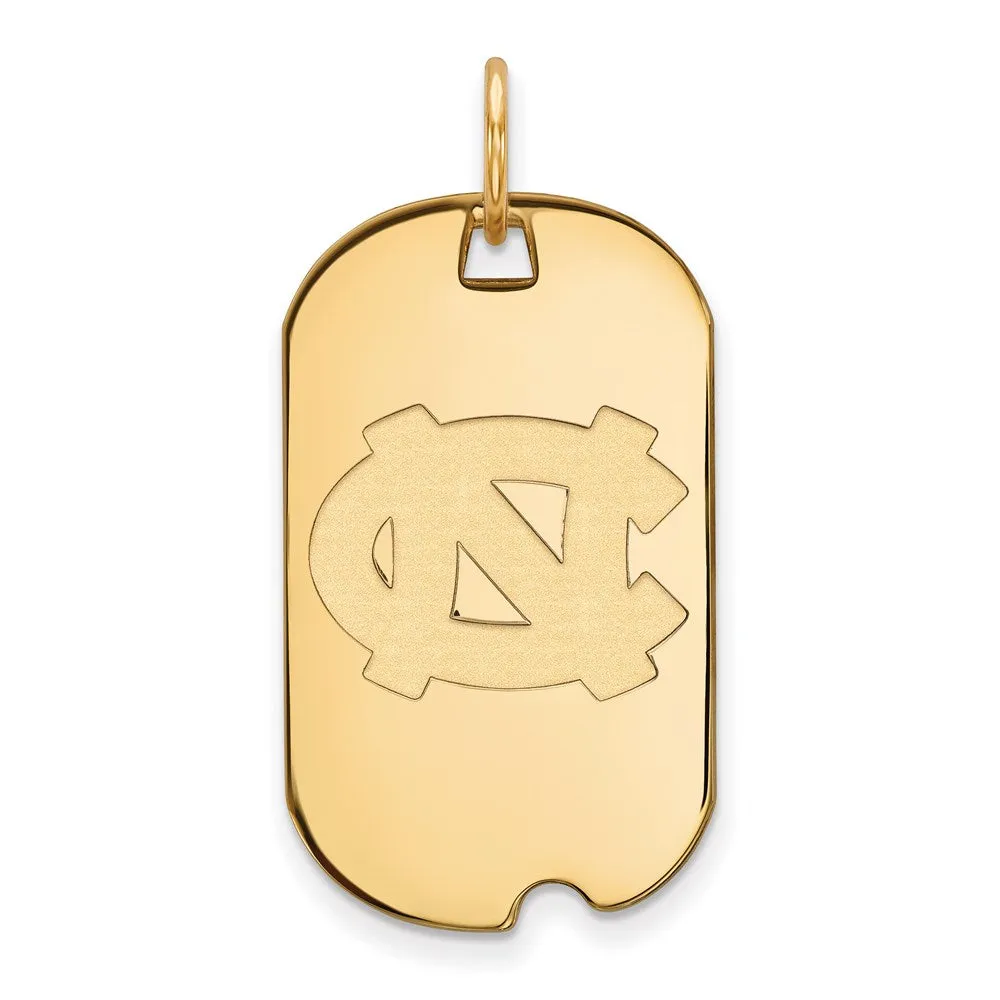 14K Yellow Gold University of North Carolina Small Dog Tag