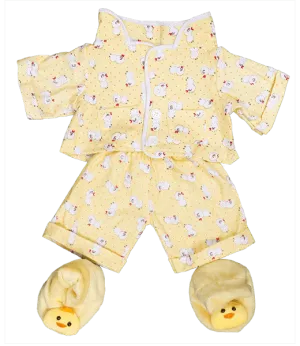 8" Yellow Chicken Jammies