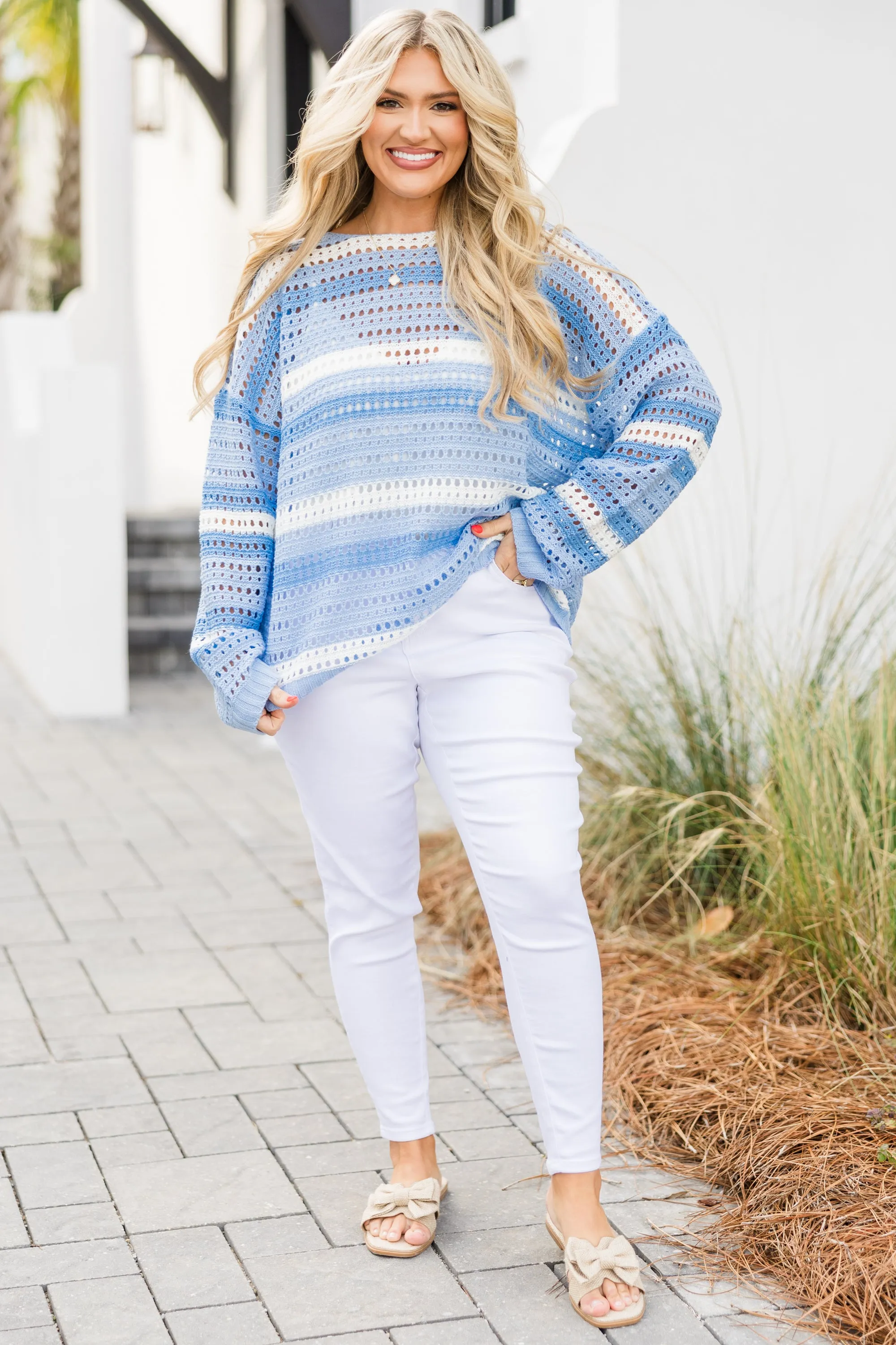 A Love So True Sweater, Blue