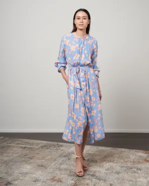 abito crepe de chine viscosa stampa dress - true colors
