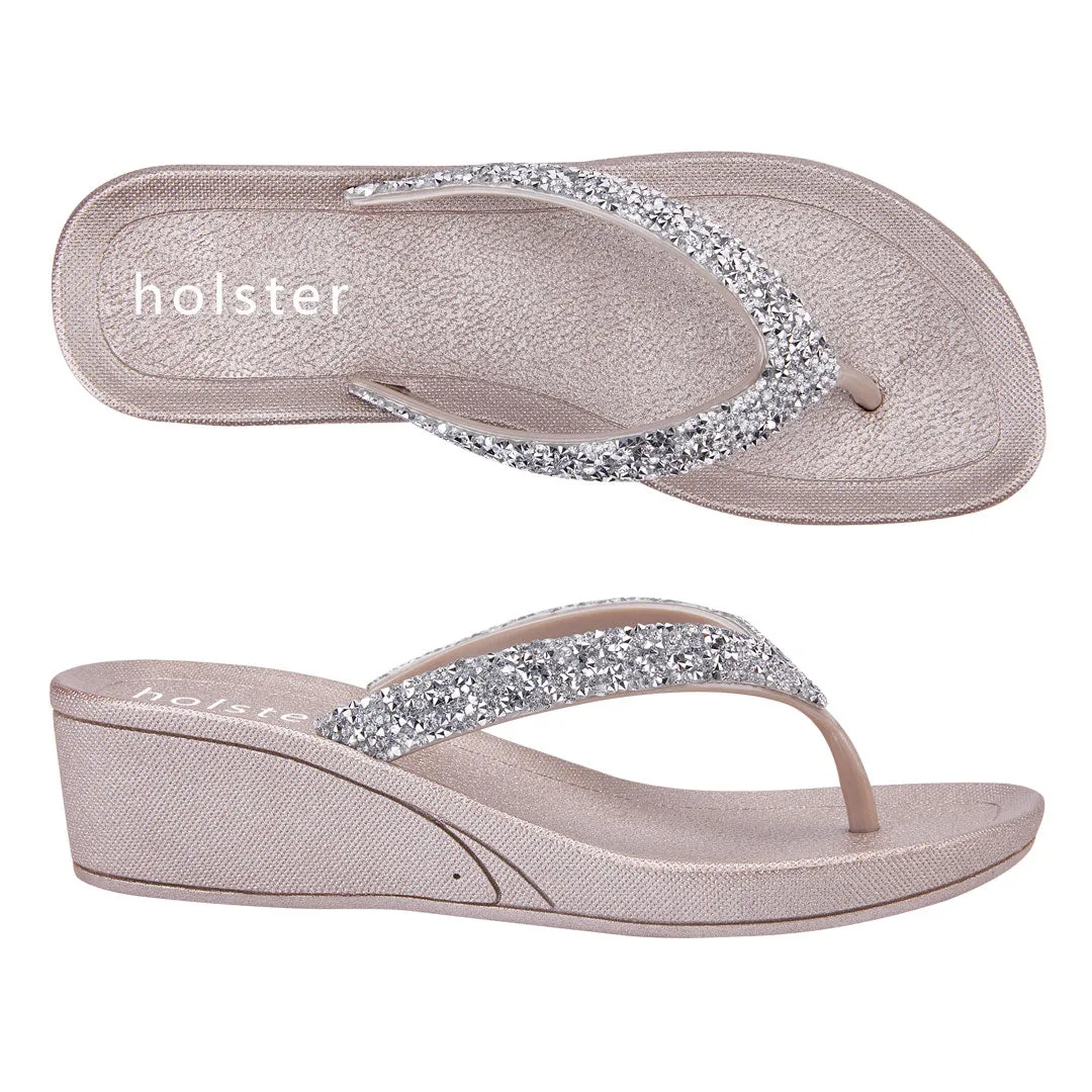 Alora Wedge - Champagne