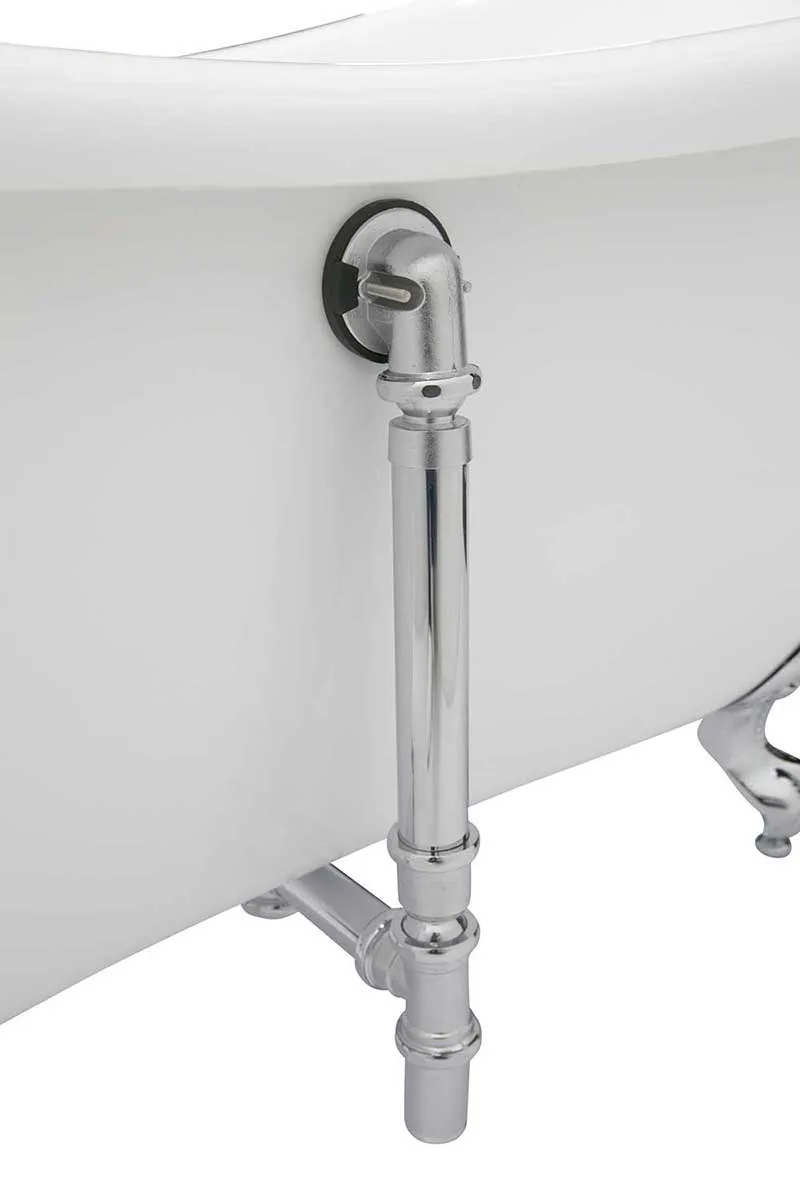 Anzzi Aegis 68.75 in. Claw Foot One Piece Acrylic Freestanding Bathtub in Glossy White