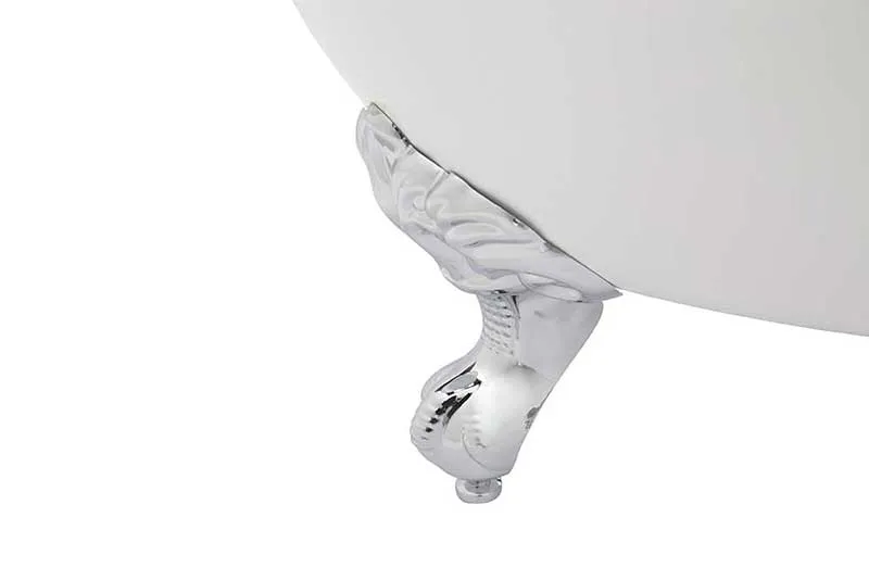 Anzzi Aegis 68.75 in. Claw Foot One Piece Acrylic Freestanding Bathtub in Glossy White