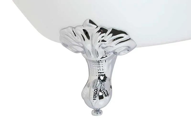Anzzi Aegis 68.75 in. Claw Foot One Piece Acrylic Freestanding Bathtub in Glossy White