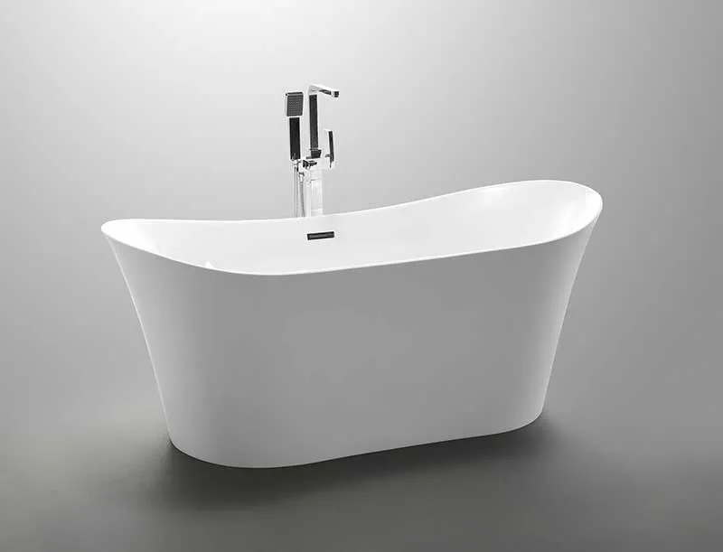 Anzzi Eft Series 5.58 ft. Freestanding Bathtub in White
