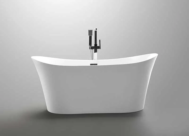 Anzzi Eft Series 5.58 ft. Freestanding Bathtub in White