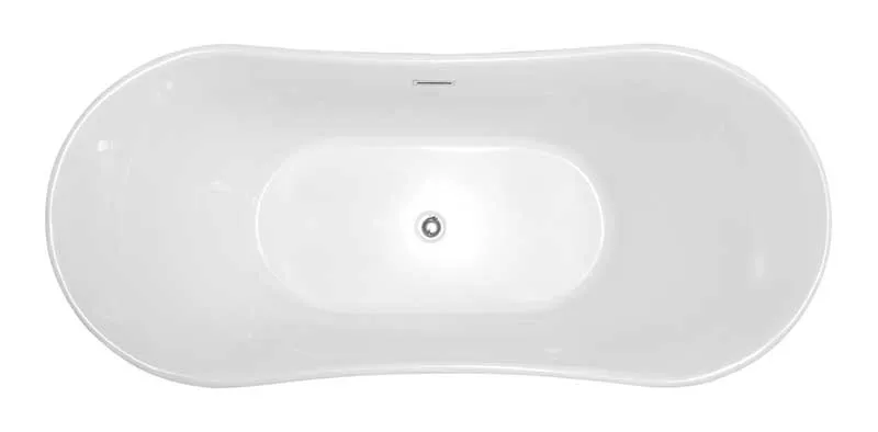 Anzzi Eft Series 5.58 ft. Freestanding Bathtub in White
