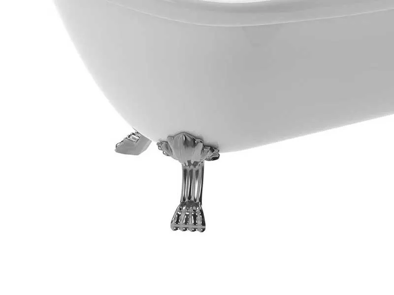 Anzzi PEGASUS 5.5 ft. Claw Foot One Piece Acrylic Freestanding Soaking Bathtub in Glossy White