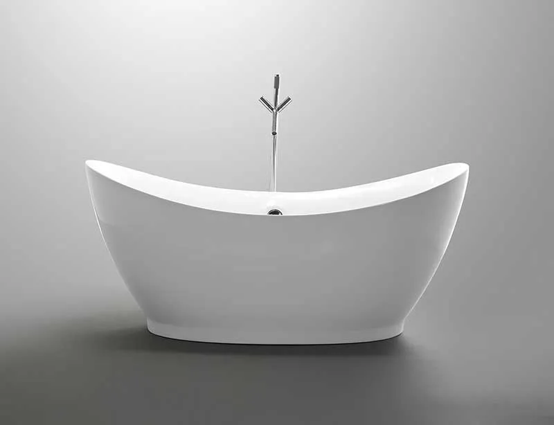 Anzzi Reginald Series 5.67 ft. Freestanding Bathtub in White