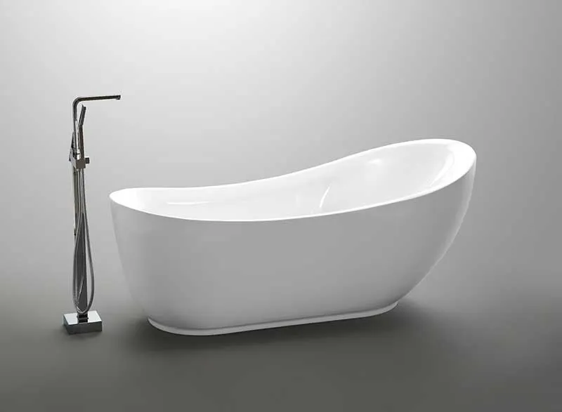 Anzzi Talyah Series 5.92 ft. Freestanding Bathtub in White