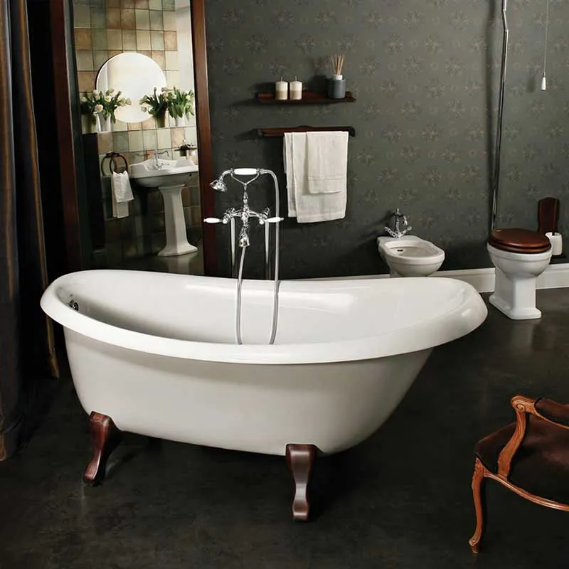 Aquatica Nostalgia 67" x 33" Freestanding EcoMarmor Slipper Tub