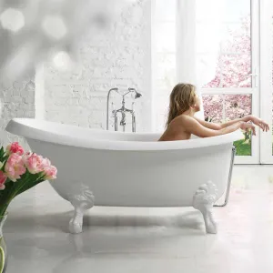Aquatica Nostalgia 67" x 33" Freestanding EcoMarmor Slipper Tub