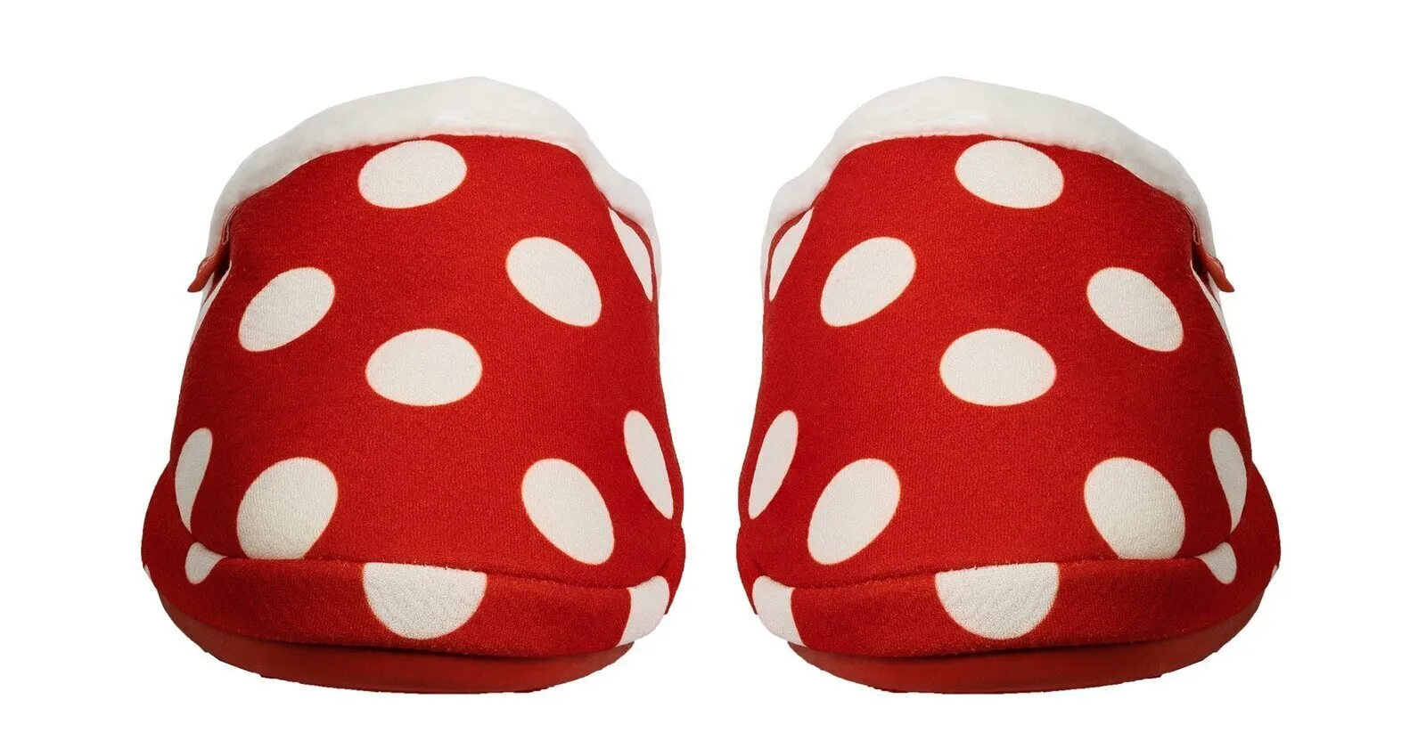 ARCHLINE Orthotic Slippers Slip On Scuffs Pain Relief Moccasins - Red Polka Dot - EUR 40 (Womens US 9)