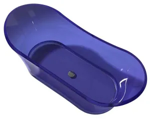 Azul 69 in. One Piece Anzzi Stone Freestanding Bathtub in Trancendent Regal Blue