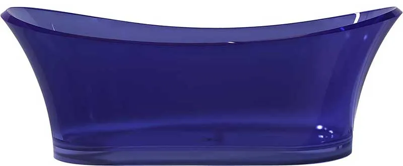 Azul 69 in. One Piece Anzzi Stone Freestanding Bathtub in Trancendent Regal Blue
