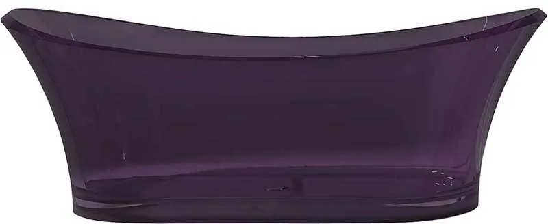 Azul 69 in. One Piece Anzzi Stone Freestanding Bathtub in Translucent Evening Violet