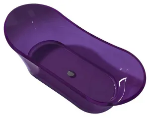Azul 69 in. One Piece Anzzi Stone Freestanding Bathtub in Translucent Evening Violet
