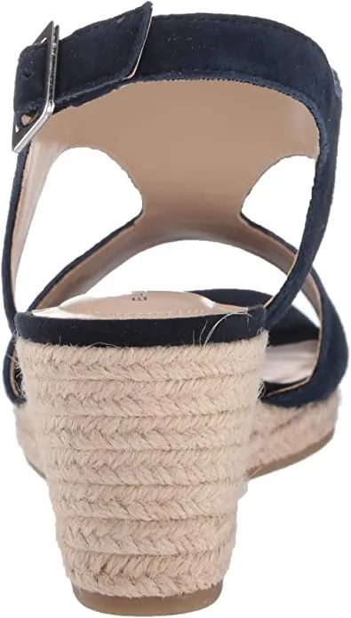 Bandolino Footwear Women's Natasha Espadrille Wedge Sandal, Navy, 6.5