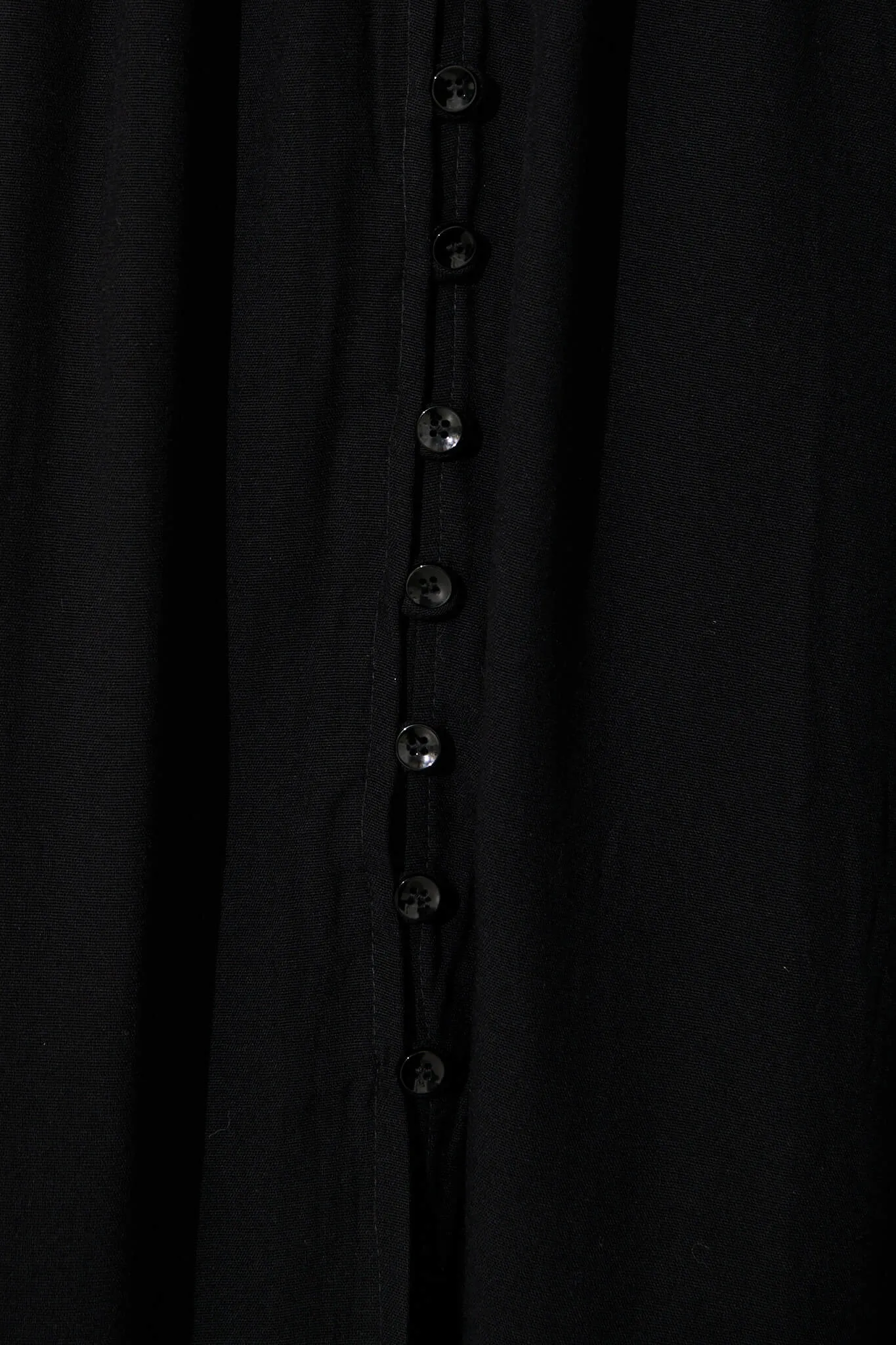 Black Linen Cotton Midi Dress - Ryland