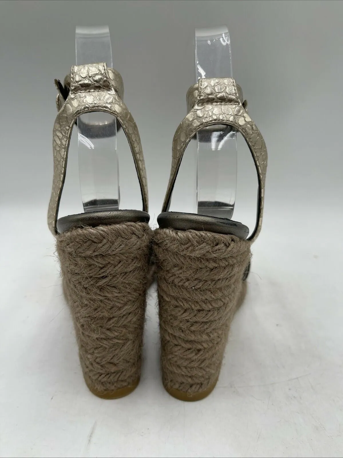 Brunello Cucinelli APRES Leather Open Toe Ankle Strap Espadrille Sandals Size 38 - Very Good