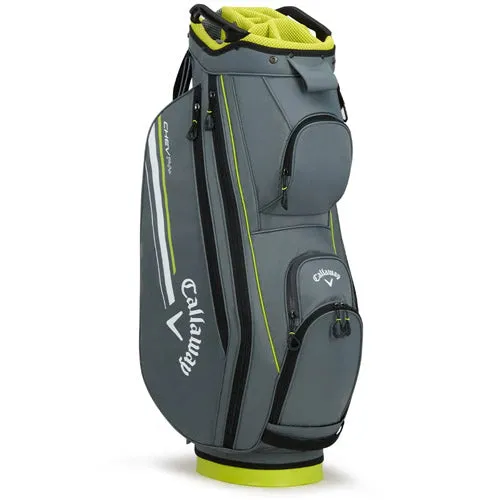 Callaway Chev 14  Cart Bag - Charcoal/Fluro Yellow