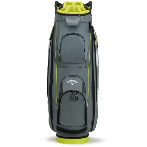 Callaway Chev 14  Cart Bag - Charcoal/Fluro Yellow