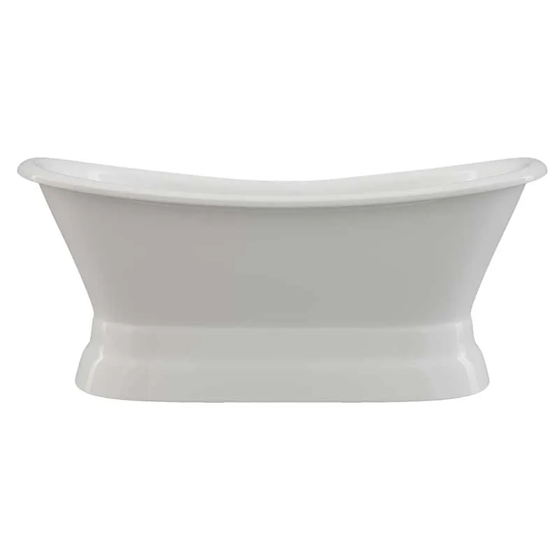 Cambridge Plumbing Cast Iron Double Ended Slipper Tub 71" X 30" with No Faucet Drillings