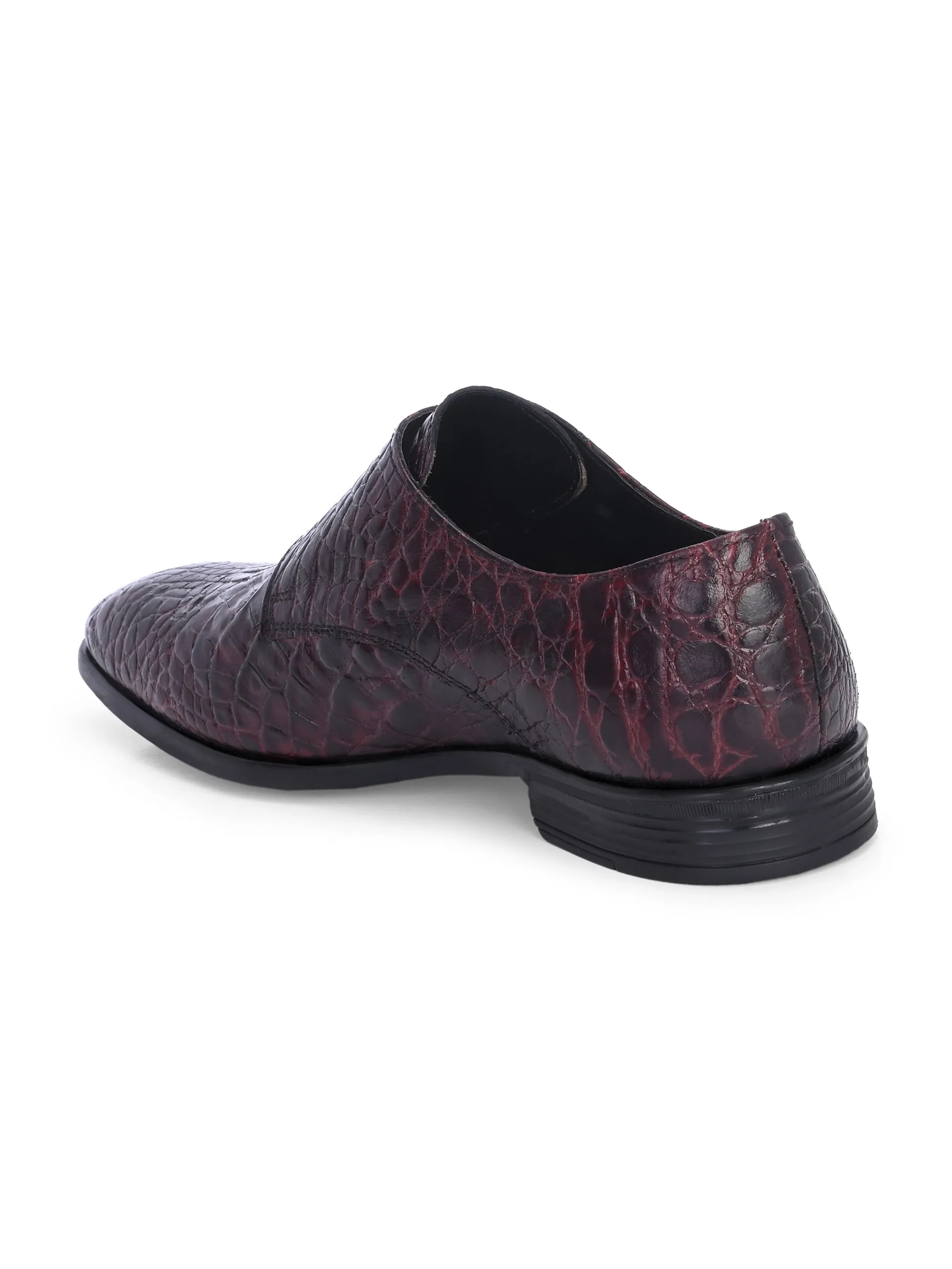 CARLO ROMANO BY WASAN PREMIUM STYLISH CROCO PRINTED LEATHER SHOES FOR MEN