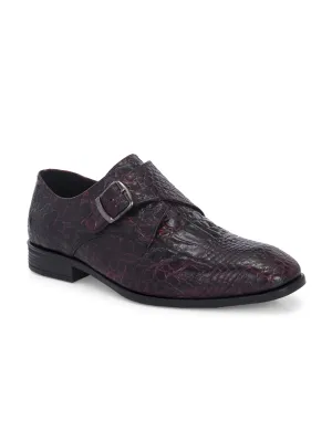 CARLO ROMANO BY WASAN PREMIUM STYLISH CROCO PRINTED LEATHER SHOES FOR MEN