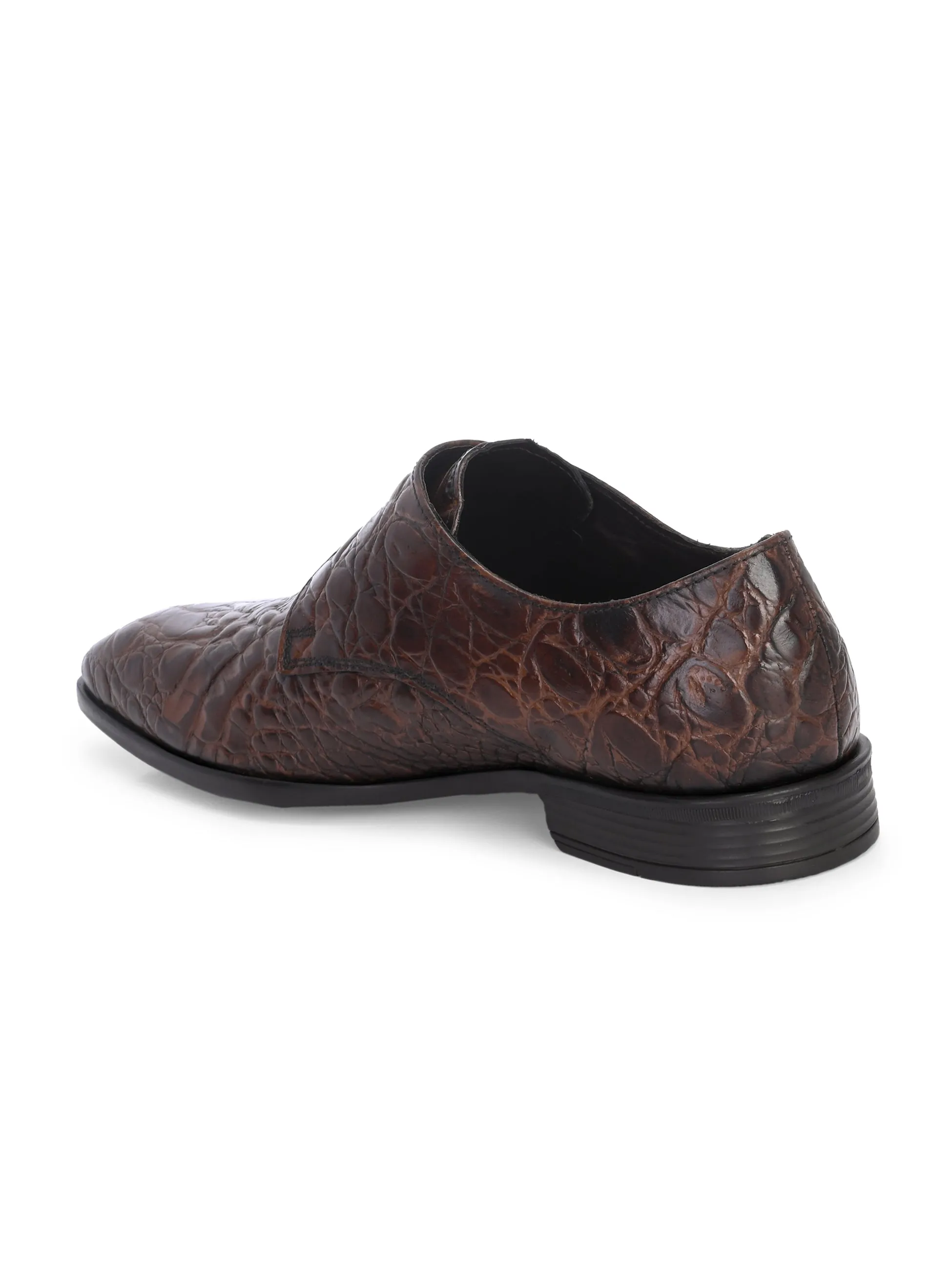 CARLO ROMANO BY WASAN PREMIUM STYLISH CROCO PRINTED LEATHER SHOES FOR MEN