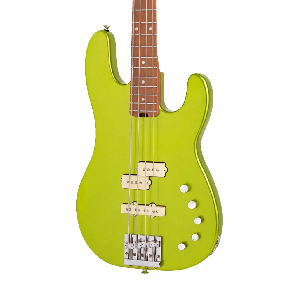Charvel Pro-Mod San Dimas Bass PJ IV Bass Guitar, Maple FB, Lime Green Metallic