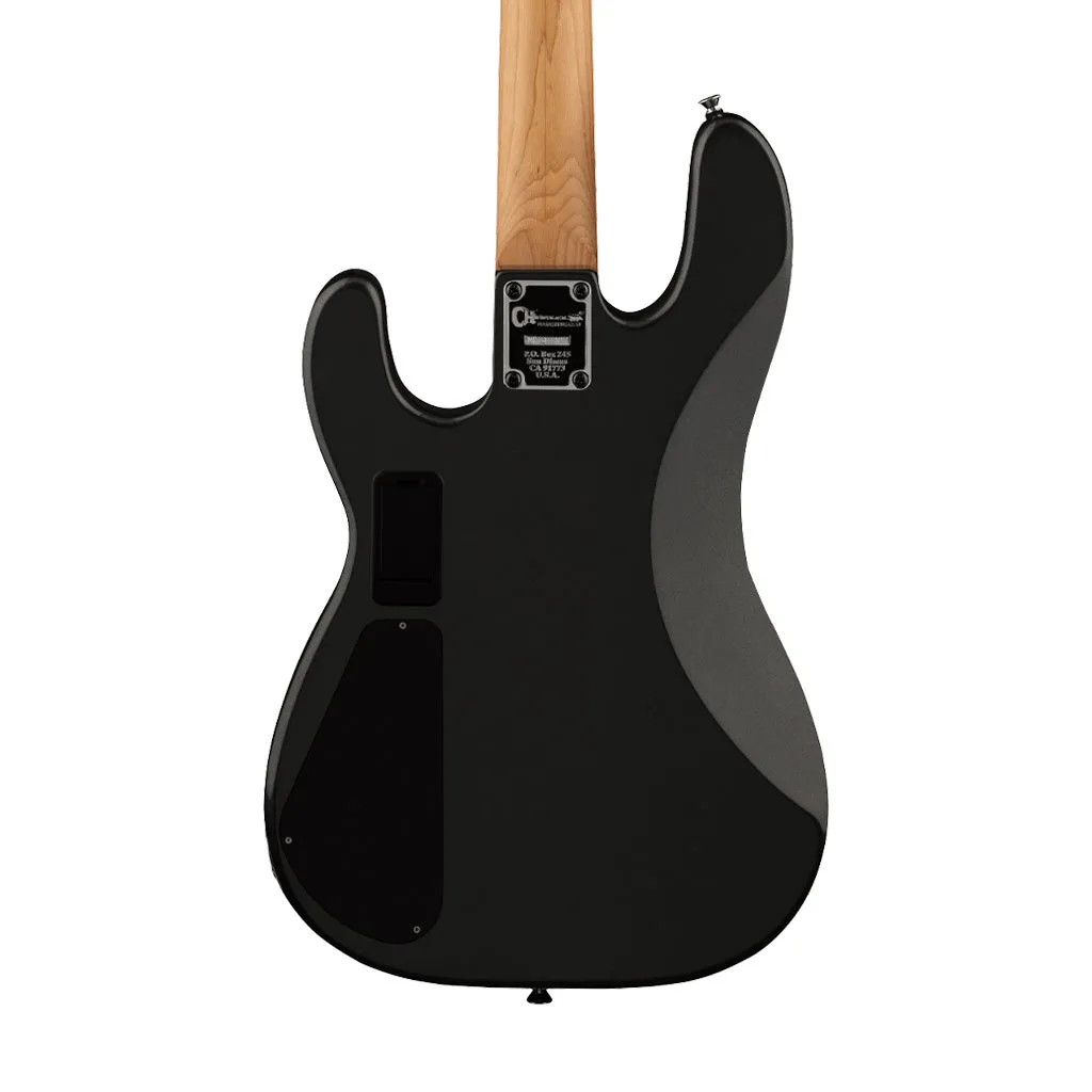 Charvel Pro-Mod San Dimas Bass PJ IV Electric Bass Guitar, Maple FB, Metallic Black