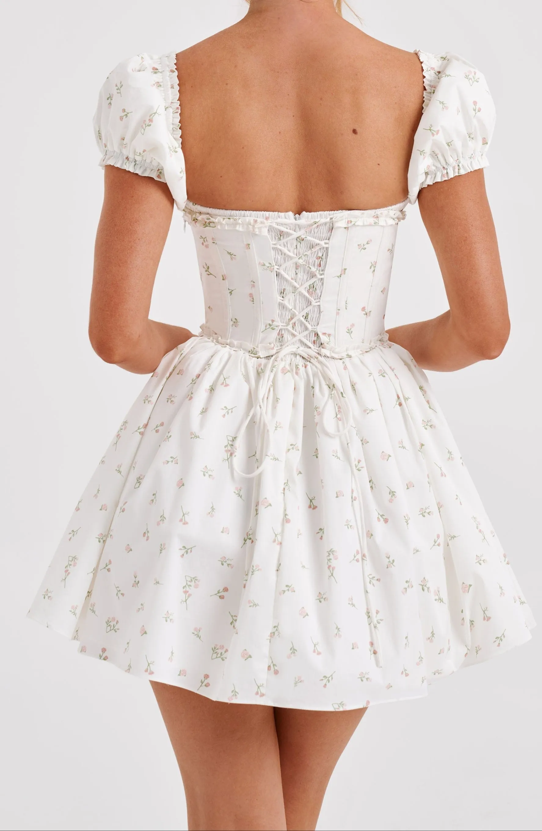 Clarice Mini Dress – Pink Floral Print