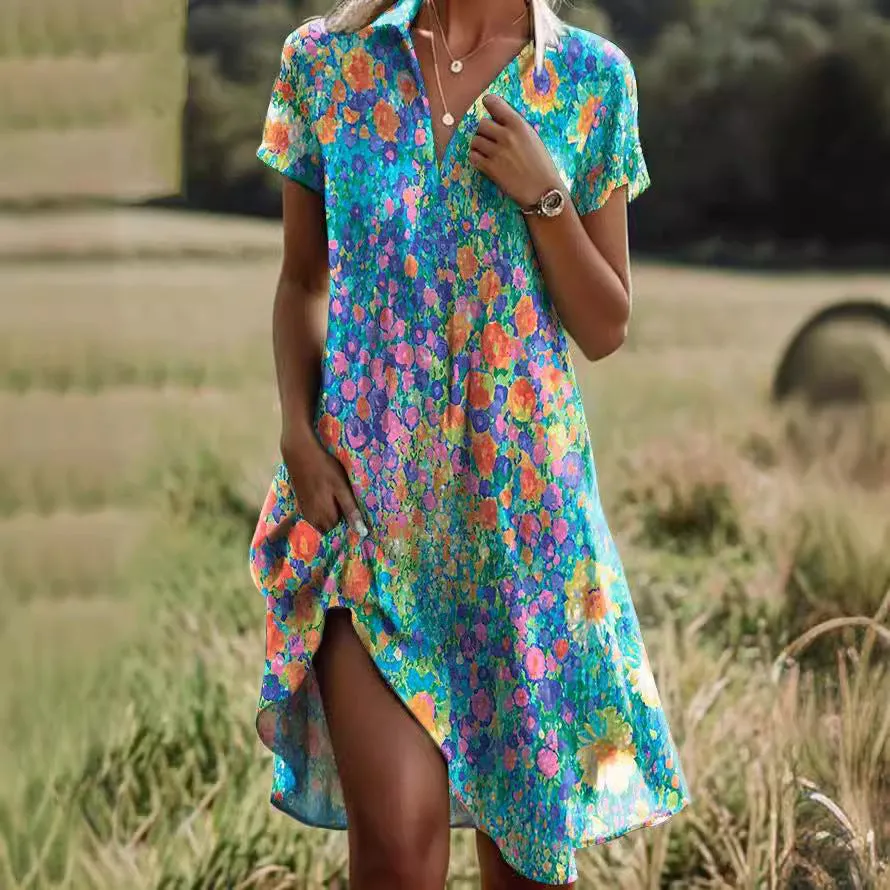 Clover™ | Vintage Floral Midi Dress