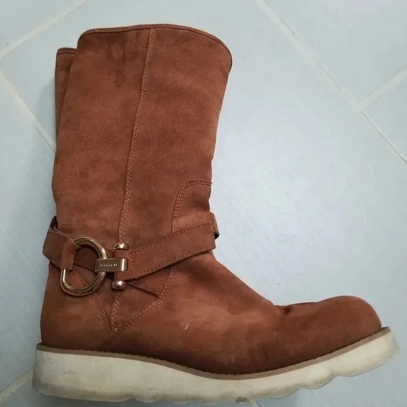 COACH Virtue Suede Boot Pull On 8