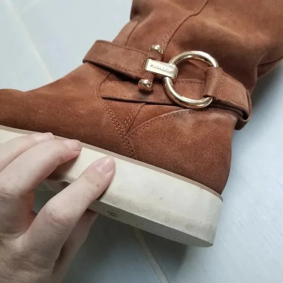 COACH Virtue Suede Boot Pull On 8